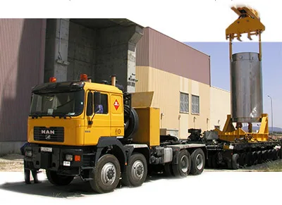 Contenedor de transporte de residuos de alta actividad y combustible nuclear gastado